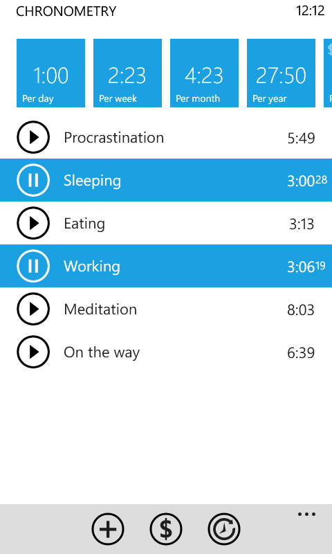 Chronometry screenshot 2