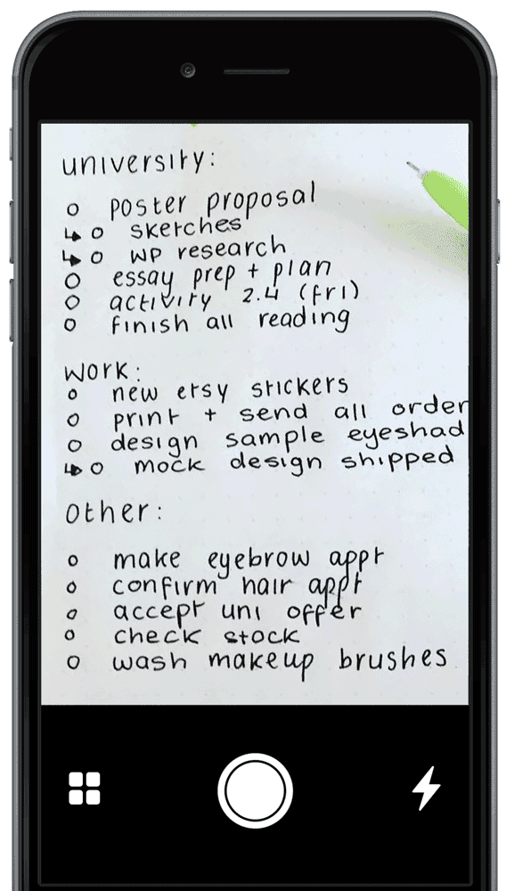 Paper List App concept